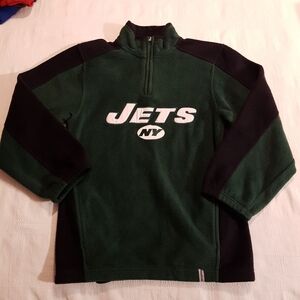New York Jets fleece 1/4 zip 10/12 kids